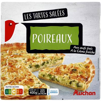 Auchan Tarte aux poireaux, 400g