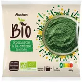 Auchan BIO Épinards hachés à la crème bio, 600g