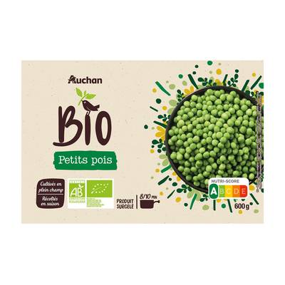 Auchan BIO Petits pois bio, 600g