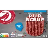 Auchan Steak haché pur boeuf 5%mg, 4x100g