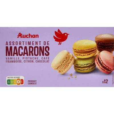 Auchan Assortiment de macarons, 154g