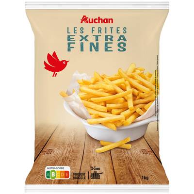 Auchan Frites allumettes extra fines, 1Kg