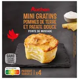 Auchan Mini gratin pommes de terre patate douce, 480g