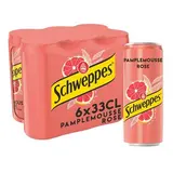 Schweppes Boisson gazeuse saveur pamplemousse rose, 6x33cl