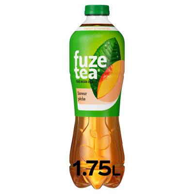 Fuze Tea Thé noir glacé saveur pêche intense, 1,75L