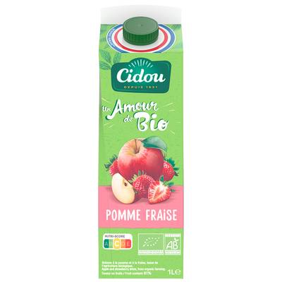 Cidou Nectar pomme fraise bio, 1L