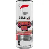 Celsius Boisson énergisante  saveur framboise pêche, 35,5cl