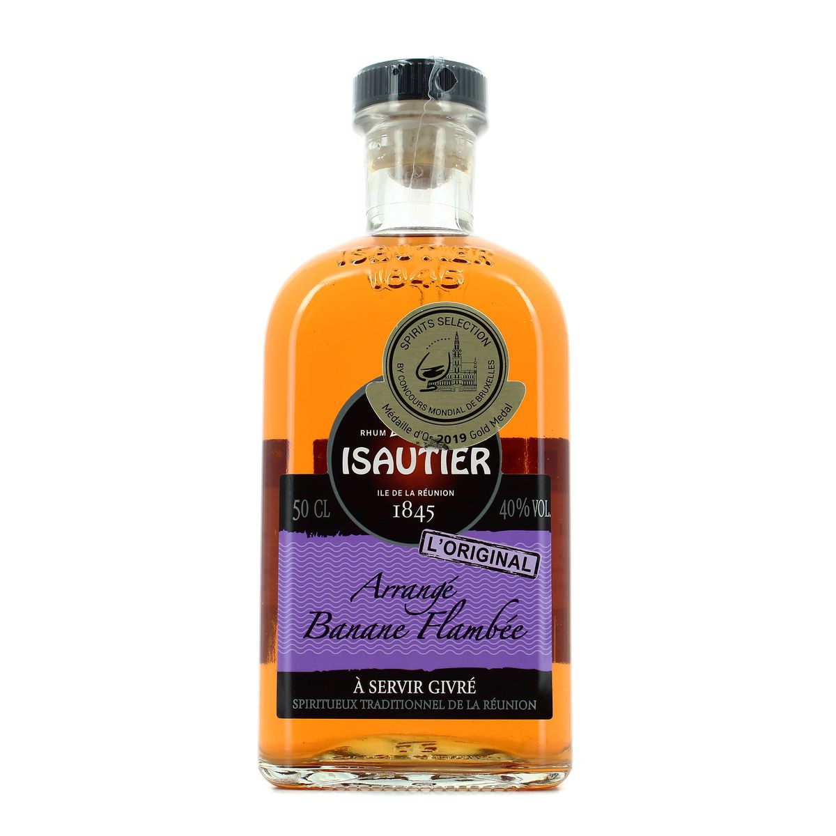 Isautier Rhum arrangé banane flambée 40°, 50cl