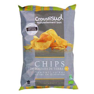 Croustisud Chips de pomme de terre Bio, 100g