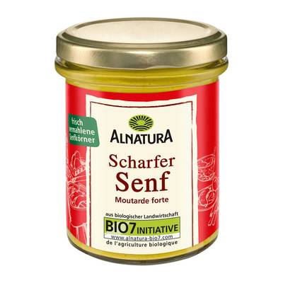 Alnatura Moutarde Forte Bio en bocal, 190g