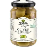 Alnatura Olives vertes aux amandes bio en bocal, 350g