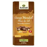 Alnatura Chocolat au Lait Amandes Entières et Fleur de Sel Bio, 100g