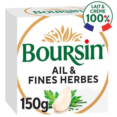 Boursin Fromage à tartiner ail et fines herbes, 150g