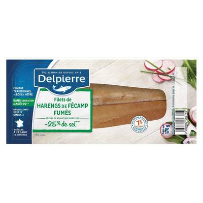 Delpierre Hareng Fumé Sans Arêtes, Taux de Sel Réduit, 170g