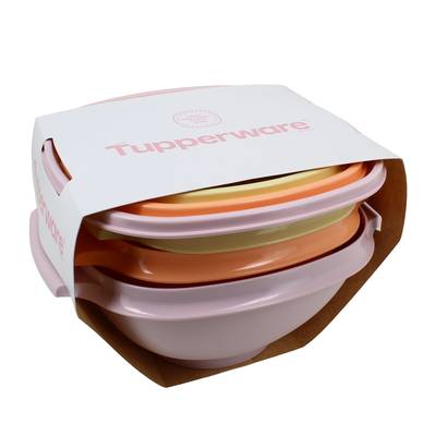 Tupperware Bols et ses couvercles, 3 pièces