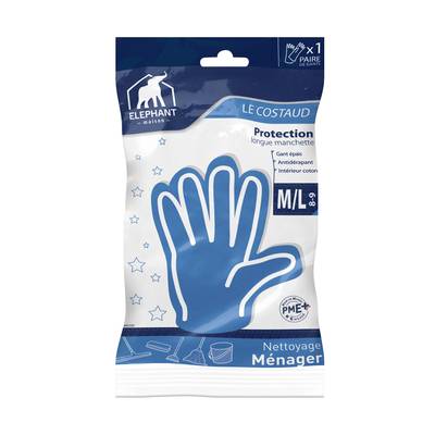 Elephant Gants Le Costaud - Nettoyage intense - Taille M/L, 1 paire