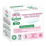 Love & Green Tampon 100% coton BIO sans applicateur - Normal, 16 pièces