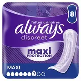 Always Discreet Serviettes pour Fuites Urinaires Maxi Protection, 8 Serviettes
