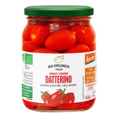 Bio Organica Italia Tomates Cerise Entières Datterino bio Demeter en bocal, 360g