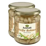 Alnatura Haricots blancs bio en bocal, Lot de 2x330g