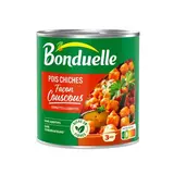 Bonduelle Pois chiches façon couscous - Courgettes et carottes en conserve, 480g