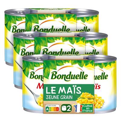 Bonduelle Maïs jeunes grains en conserve, Lot de 3 - 2x140g