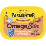 Parmentier Sardines à l'huile de lin et Tournesol et graines de lin en conserve, 135g