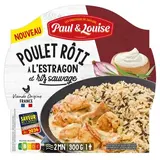 Paul & Louise Filets de Poulet à l'Estragon et son Riz en barquette individuelle micro-ondable, 300g