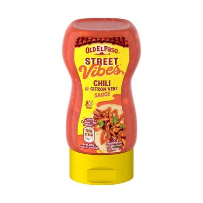 Old el Paso Sauce Chili Citron Vert en flacon souple Squeeze Top Down, 255g