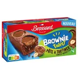 Brossard Brownie Twist, pâte à tartiner choco noisette, 4 gâteaux - 156g