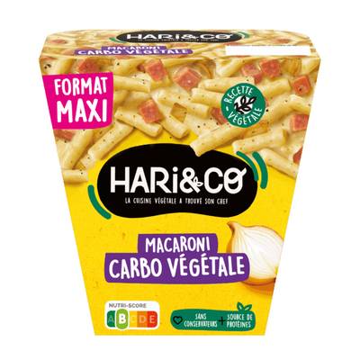 HARI&CO Box Macaroni Carbonara Végé, 400g
