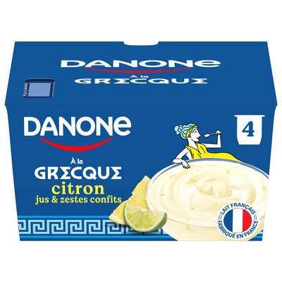 Danone Yaourt à la grecque citron, 4x110g