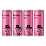 Leamo Boisson gazeuse saveur pêche, Lot de 4x33cl