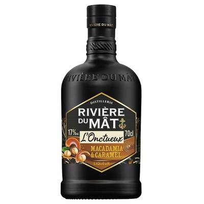 Rivière du Mat Liqueur de crème noix macadamia et caramel au rhum 17°, 70cl