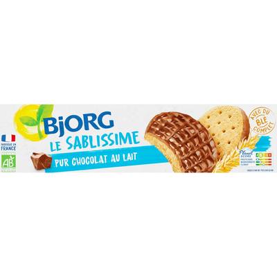 Bjorg Sablés chocolat au lait Sablissims Bio, 200g