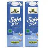 Alnatura Soja non sucré Boisson Végétale bio, Lot de 2x1L
