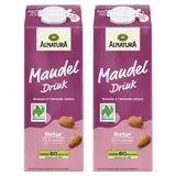 Alnatura Lait d'Amande non sucrée Boisson Végétale Bio, Lot de 2x1L