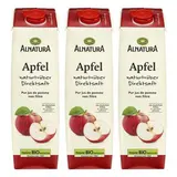 Alnatura Jus de pomme non filtré bio, Lot de 3x1L