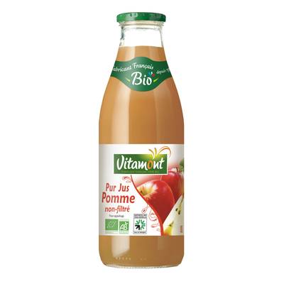 Vitamont Pur jus de pomme trouble bio, 1L