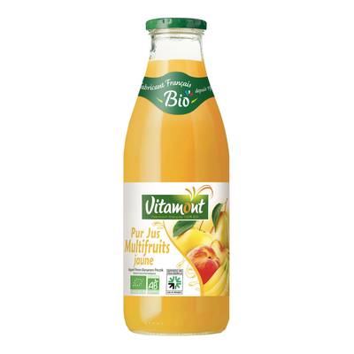 Vitamont Pur Jus Multifruits jaune bio, 1L