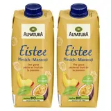 Alnatura Thé glacé pêche passion bio, Lot de 2x50cl