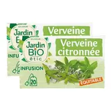 Jardin Bio Etic Infusion Verveine citronnée Bio, Lot de 2x20 sachets