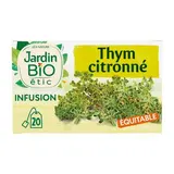 Jardin Bio Etic Infusion Thym Citronné Bio, 20 sachets