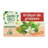 Jardin Bio Etic Infusion Brûleur de graisses Arôme de Vanille Bio, 20 sachets