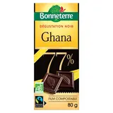 Bonneterre Chocolat dégustion noir ghana 77% bio, 80g