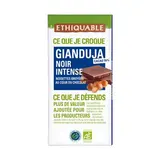 Ethiquable - Commerce Equitable Chocolat noir Gianduja intense 42% Cacao du Nicaragua Bio en tablette, 100g