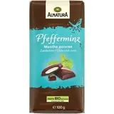 Alnatura Chocolat noir fourré à la menthe poivrée bio, 100g