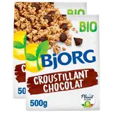 Bjorg Céréales Croustillants chocolat Bio, Lot de 2x500g