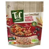 Terres et Céréales Bio Muesli Croustillant aux Fruits Rouges Bio, 500g