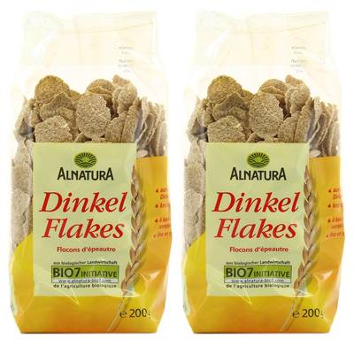 Alnatura Flocons d'épeautre bio, Lot de 2x200g